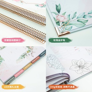 Cuaderno Planificador <span class=keywords><strong>de</strong></span> <span class=keywords><strong>Bodas</strong></span> con Espiral, Organizador <span class=keywords><strong>de</strong></span> Compromisos con 10 Secciones Temáticas, Libro <span class=keywords><strong>de</strong></span> Planificación Nupcial - Product Image 4