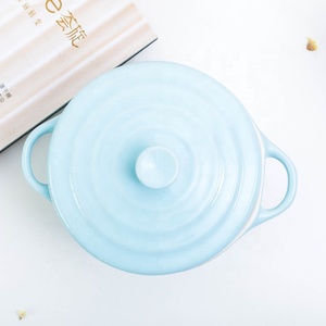 <span class=keywords><strong>Mini</strong></span>-Casserole ronde en <span class=keywords><strong>céramique</strong></span>, ustensiles de cuisine portables, Design de couleurs roses, chauffe-aliments avec poignées, vente en gros - Product Image 5