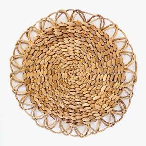 2022 Trendy Hand Woven Boho Round Water Hyacinth <b>Placemat</b> <b>Set</b> Classic Style for Kitchen Table From Vietnam - Product Image 1