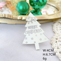 Arbre de Noël en acrylique Candy Cane Snowflake Elk Décoration pour gâteaux Décoration de Noël pour décorations de gâteaux de Noël