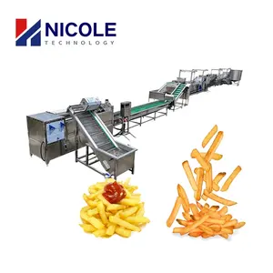 Otomatik patates kızartması makineleri parmak patates cipsi üretim hattı işleme tesisi