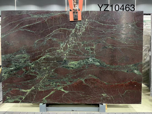 Dalles de quartzite violet <span class=keywords><strong>du</strong></span> <span class=keywords><strong>Moulin</strong></span> <span class=keywords><strong>Rouge</strong></span> polies par veines vertes de pierre <span class=keywords><strong>rouge</strong></span> pourpre naturelle de luxe pour le mur moderne de plancher de barre d'île de table - Product Image 5