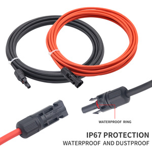 Custom Solar Panel Battery Cable Connectors IP67 Rated 12V/24V 100A-300A Tinned Copper/Pure Copper 4mm2 6mm2 Extension Solar