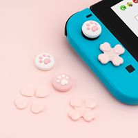 Manette de jeu personnalisée gauche et droite Diy coque dégradée en silicone Joystick Poignées en silicone Bouton autocollant en silicone