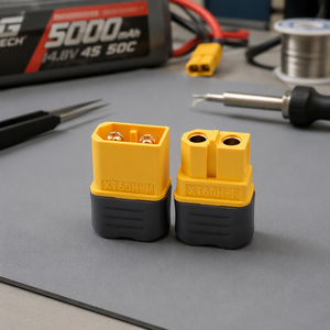 Connecteur XT60H avec boîtier en laiton, adaptateur d'alimentation mâle-femelle à 2 broches pour modèles RC - Product Image 6