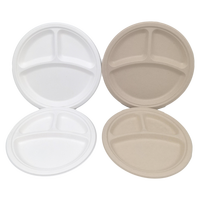 Assiettes de fête jetables en pâte de canne à sucre en papier bagasse fantaisie conçues sur mesure
