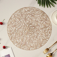 Set de table en PVC, style luxe léger, minimaliste, élégant, décoration d'intérieur, accessoire pour restaurant occidental, banquet, tapis de table polyvalent