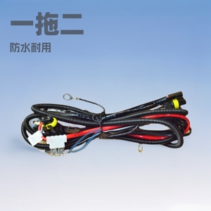 Arnés de cableado de faros delanteros H4 de 12V para coche, motocicleta, xenón HID, uno a dos, resistente al agua y duradero - Product Image 1