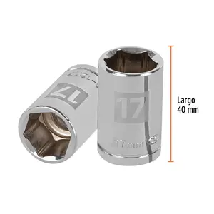 BOX 6 Douille 17 mm, 6 points, entraînement 1/2 po, TRUPER - Product Image 3