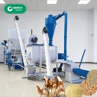 Ligne de production de granulés d'aliments pour animaux, mélangeur pour fabricants d'aliments pour bétail, production stable, économie de main-d'œuvre, faible consommation d'énergie