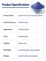 Poudre de fleur de pois papillon 100% naturelle 450 Mesh en vrac, qualité alimentaire, vente en gros OEM/ODM, poudre de matcha bleue