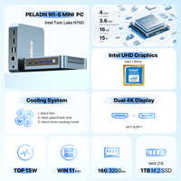 Precio bajo Intel Twin Lake N150 CPU DDR4 16GB SSD 512GB Mini PC N150 Wifi 5,0 BT4.2 Mini PC portátil para Windows 11/Linux