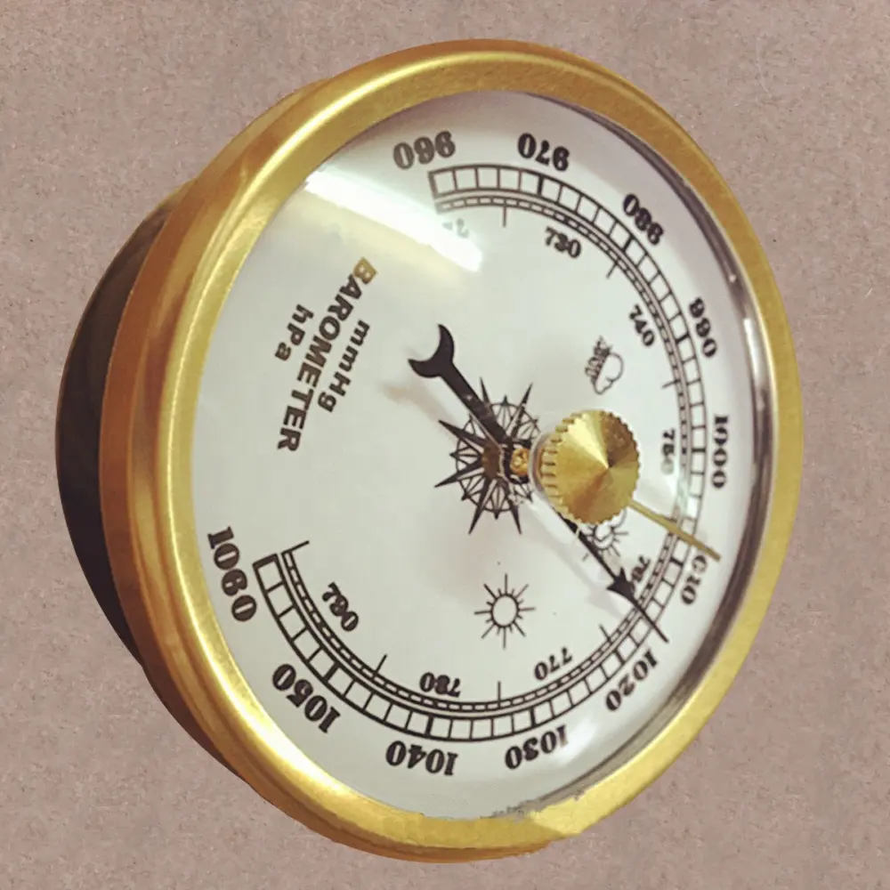 Mini barómetro de 60mm, instrumentos meteorológicos para interior y exterior, con punto