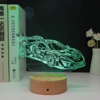 Acrylique 3d Led lampe support 3d nuit Led lumière lampe Base télécommande ABS noir personnaliser DC 12V chambre lumières 60 moderne EMC