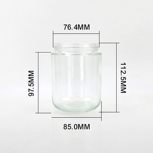 Glass Pet Food Jar With Bamboo Lid For Cat Dog Treats Storage <b>Container</b> Empty <b>Clear</b> Glass Canister For Dry Food Snacks - Product Image 3