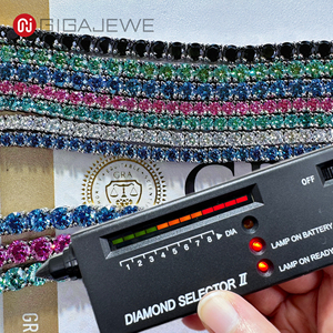 Bracelet tennis en moissanite coloré GIGAJEWE, plaqué or 18 carats, argent 925, coupe <span class=keywords><strong>ronde</strong></span> 3/4/5 mm, délicat, réglable, bijoux de luxe - Product Image 3