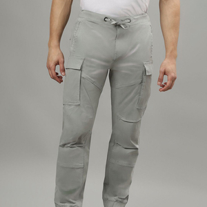 กางเกงคาร์โก้ผ้าแคนวาสเอวสูงทรงตรง ยืดหยุ่น น้ำหนักเบา เหมาะสำหรับไลฟ์สไตล์แอคทีฟและการเคลื่อนไหวที่คล่องตัว - Product Image 1