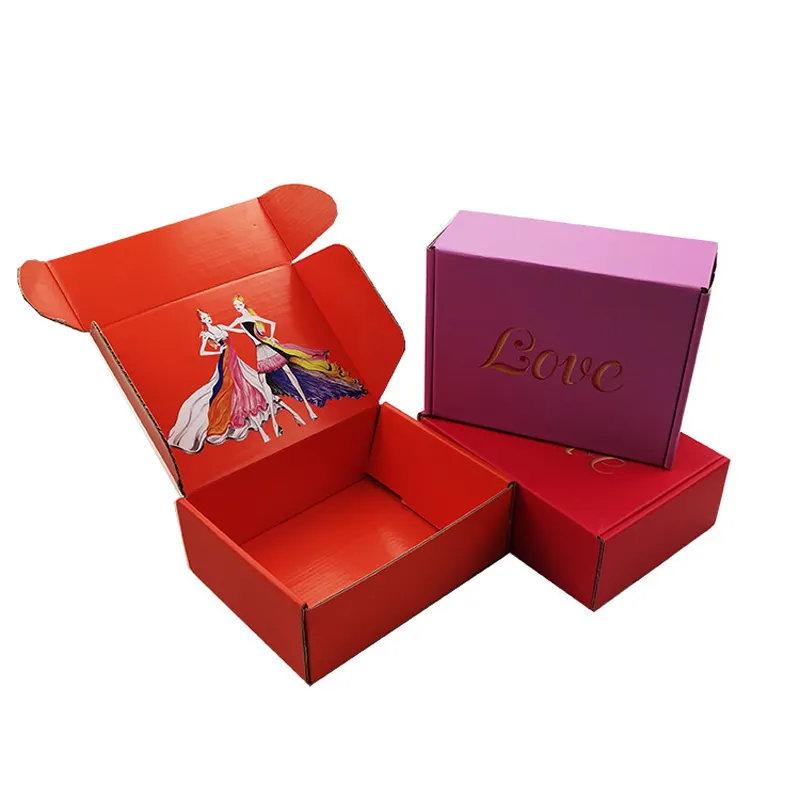 Luxury Custom Printed Rigid Paper Packaging Mail Box Postal Shipping Wig Beauty Skincare Set Cosmetic Makeup Gift Box