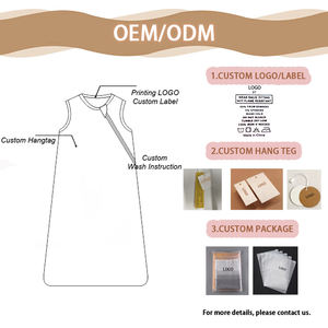 9 색 재고 단색 95% 대나무 5% 스판덱스 아기 신생아 유아 침낭 가방 1.0TOG 아기를위한 웨어러블 담요 - Product Image 3