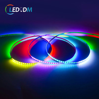 Bande LED numérique RGB de 4 mm de largeur, 200 LED/m, 1515 2020 SMD LED 5V, adressable individuellement, programmable numériquement