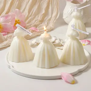 Luxe Mooie Elegante Bruid Trouwjurk Vorm Geurkaars Trouwdeur Geschenken Voor Gasten