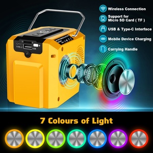 <span class=keywords><strong>Altavoz</strong></span> Inalámbrico Portátil Compatible con Batería de Iones de Litio Dewalt de 20 V, <span class=keywords><strong>Altavoz</strong></span> Bluetooth Inalámbrico para Acampar, el Hogar y Fiestas - Product Image 4