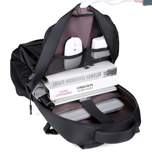 New Design 15.6 Inch Bag Custom Logo Luxury <strong>Waterproof</strong> Oxford Pu <strong>Black</strong> Material Business Men Day Pack Bag Travel Laptop <strong>Backpack</strong> - Product Image 2
