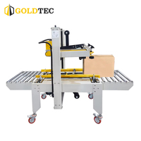 Goldtec GTF-6050 Machine à sceller les cartons réglable Scelleuse supérieure et inférieure Scelleuse manuelle semi-automatique de ruban de carton pour sceller