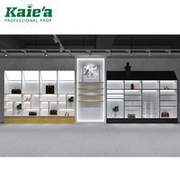 Magasin moderne cintre en bois de vêtements de dame et sacs présentoir sac présentoir