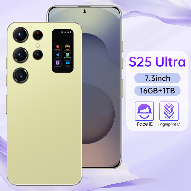 S25 Ultra 7.3 Inch 48MP 108MP 5G Smartphone 8000mAh Large Battery HD Screen Resolution 3G/4G Deca Core LTE 16GB 1TB