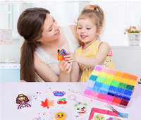 Kit de perles à fusionner en PE écologique de 2,6 mm, non toxique, pour enfants, pour la création de bijoux DIY, fabrication artisanale, support OEM