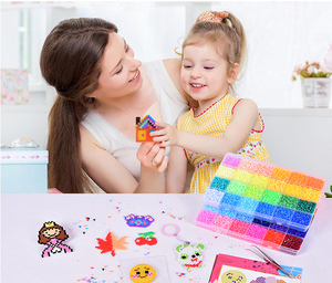 Kit de perles à fusionner en PE écologique de 2,6 mm, non toxique, pour enfants, pour la création de bijoux DIY, fabrication artisanale, support OEM - Product Image 3