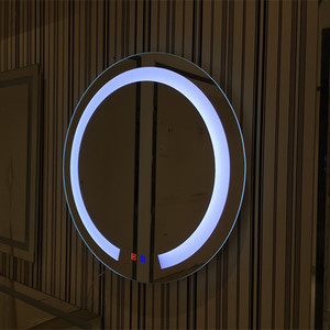 Espejo LED <span class=keywords><strong>y</strong></span> espejo de <span class=keywords><strong>baño</strong></span> retroiluminado <span class=keywords><strong>con</strong></span> luces, espejo de tocador <span class=keywords><strong>con</strong></span> <span class=keywords><strong>luz</strong></span> antiniebla montado en la pared <span class=keywords><strong>con</strong></span> 3 colores regulables - Product Image 5