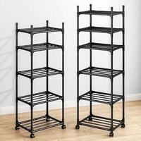 Étagères de rangement de cuisine multi-niveaux, organisateur de micro-ondes, étagères mobiles du sol au plafond, organisateur de casseroles