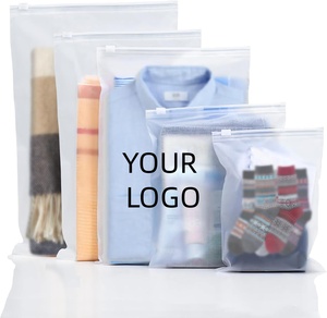 Frosted Recyclable CPE Zipper Plastic Clothing Bags with Printing Custom Color & Packaging for <b>Socks</b> Shoes & <b>Fur</b> VANTUR Brand - Product Image 1