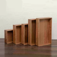 Boîte de rangement en bois de cerisier de qualité supérieure avec mortaise traditionnelle et tenon artisanat plateau de rangement de bureau en bois massif fait à la main