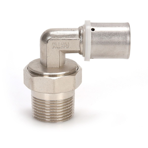 <span class=keywords><strong>Raccord</strong></span> de tuyau de presse coudée à filetage mâle en laiton pour Pex Al Pex chauffage au sol à eau chaude matériau de haute qualité - Product Image 2