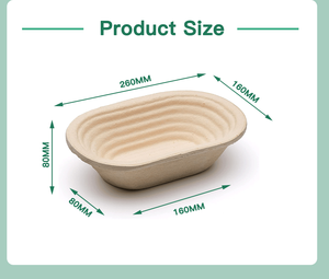 Panier à <span class=keywords><strong>pain</strong></span> en cannage de canne à sucre naturel pour levain, fourni directement par l'usine en gros - Product Image 2