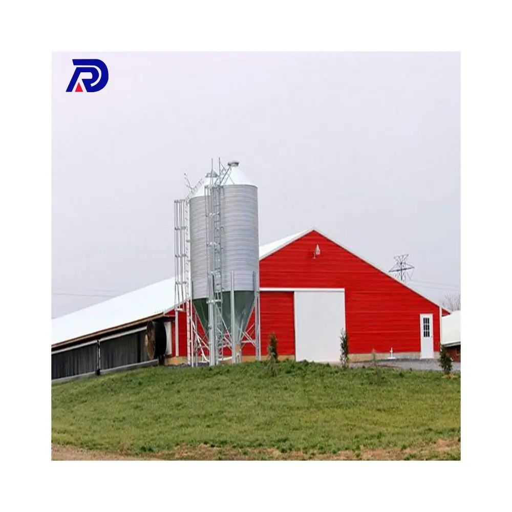 low price 2 floor boiler poultry house prefabricated steel structure frame agricultural building for layers