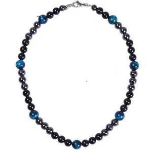 HipHop alla moda atural in pietra da <span class=keywords><strong>uomo</strong></span> <span class=keywords><strong>collana</strong></span> con ciondoli con ciondoli con perline di ematite elasticizzata <span class=keywords><strong>collana</strong></span> per <span class=keywords><strong>uomo</strong></span> - Product Image 3