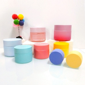 Custom Face Glass Cream <b>Jars</b> 30ml/50ml/100ml Clear Frosted Amber Pink <b>Empty</b> Luxury Matte Plastic Cap Custom Color Cosmetic <b>Jar</b> - Product Image 5