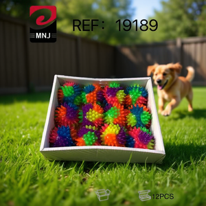 Flash Spiky Ball Dog Toy 12Pcs Colorful Interactive Pet Playtoy - Product Image 2