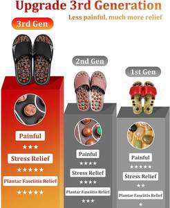 Venda quente Unisex terapeuta sapatos artesanais madeira reflexologia acupressão pé massagem chinelo - Product Image 3