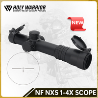 Lunette de tir Holy Warrior NF HWO-NXS 1-4x24mm LPVO SFP en aluminium à 3 fentes avec tube de 30 mm, marquages originaux complets pour la chasse