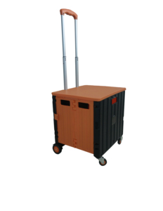 Carrito rodante plegable de gran capacidad de fábrica con 4 ruedas, carrito de compras plegable de plástico, carros de compras manuales ajustables - Product Image 5