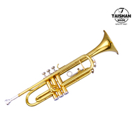 Wholesale Hot Sell Good Quality Taishan Bb Trumpet with Gold Lacquer Finish Brass Body Cupronickel Mouthpiece-Beginner-Friendly