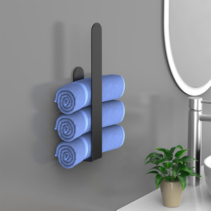 Self Adhesive Kitchen Bathroom Hand <strong>Towel</strong> <strong>Holder</strong> Stainless Steel Hand <strong>Towel</strong> Bar Custom <strong>Towel</strong> Rack <strong>Stick</strong> <strong>on</strong> Wall Easy to Install - Product Image 6