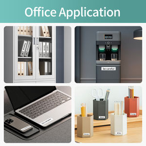 Jeu de puces de ruban d'étiquettes noires en nylon d'usine 9.5mm * 4.9m compatible avec <span class=keywords><strong>Brady</strong></span> M210 M210-LAB M211 largeur 9mm rechargeable - Product Image 4