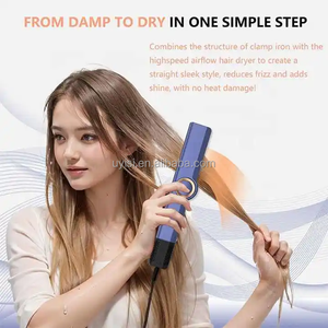 2025 nouveau Multi Styler 2 en <span class=keywords><strong>1</strong></span> Airstyler humide à sécher <span class=keywords><strong>Plancha</strong></span> Cabello flux d'air ventilateur sèche-cheveux Portable fer plat lisseur - Product Image 3