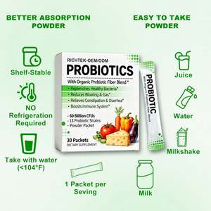 Alimento Probiótico para la Inmunidad Corporal OEM, Bebida en Polvo de Remolacha, Mezcla Digestiva para la Salud Digestiva, Aditivos, Polvo Probiótico - Product Image 5